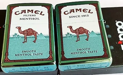 Zippo Lighter CAMEL Menthol Teal Green CZ LIMITED EDITION 50 MADE Chrome Xoo! • £122.45