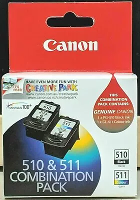 Canon PG-510 & CL-511 Black & Tricolour Ink Cartridge Twin Pack Combo • $55.95