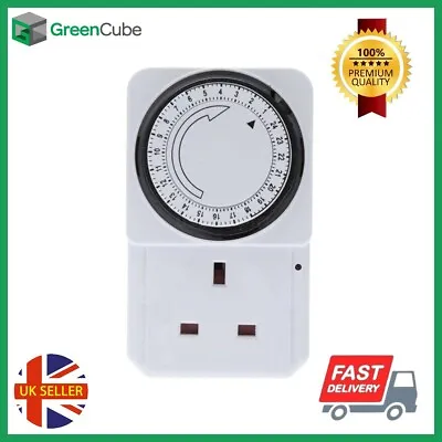 £10.60 • Buy 24 Hour Plug-in Compact Timer Plug Socket Light Heater Electric Timer Switch UK