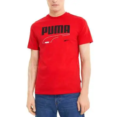 Puma Rebel Logo Crew Neck Short Sleeve T-Shirt Big Tall Mens Red Casual Tops 589 • $9.99