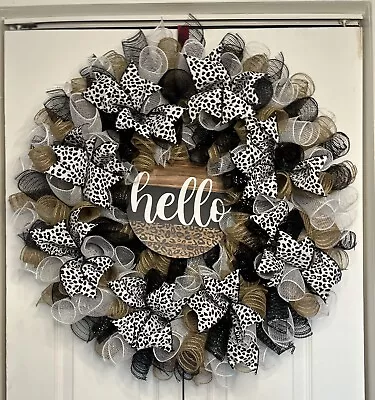 Hello Cheetah/ Leopard Wreath • $36