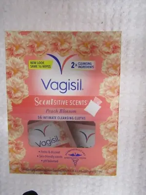 $9.99 • Buy Vagisil~peach Blossom~scentsitive Scents~intimate Cleansing Cloths 16 Ct 160