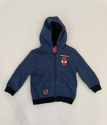 ORIGINAL MARVEL SPIDERMAN HOODED TOP 1-2 Years - NEW - £10 + FREE UK POSTAGE • £10