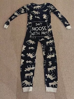 Girls/Boys/Unisex Lazy One  Don't Moose With Me  Sleepsuit - Age 12 • £15