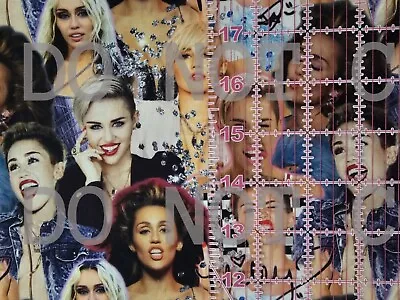 Custom 100% Cotton Woven Fabric Miley Cyrus Singer Artist Rock By The 1/4 Yard • $5.99