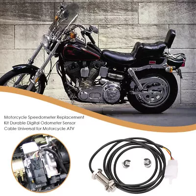 Motorcycle Speedometer Replacement Kit Durable Digital Odometer Sensor Cable • $12.08