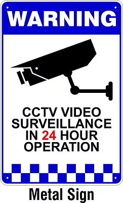 Warning CCTV Security Surveillance Camera METAL Safety Sign 150x225mm • $6.82