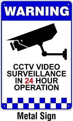 Warning CCTV Security Surveillance Camera METAL Safety Sign 200x300mm • $10.29