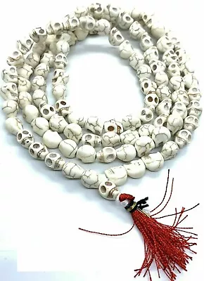 Tibetan Bone Skull Buddhist Prayer Beads Mala Necklace Prayer Kali Bead • $12.26