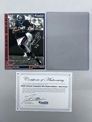 Chicago Bears Matt Forte Autographed 5”x7” Tradeable Card W/COA Fathead Rookie • $25