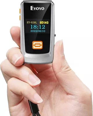 Eyoyo Mini Bluetooth Wireless Barcode Scanner LCD Display For Library Classroom • $45