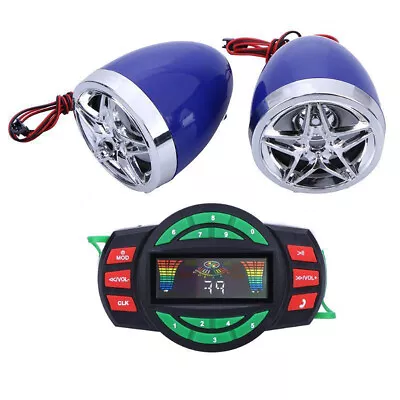 Bluetooth Motorcycle ATV Scooter Audio Radio Stereo Speakers System Waterproof • $45.82