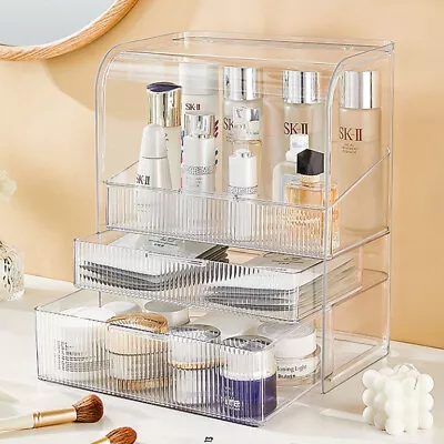 £25.95 • Buy Dressing Table Dustproof Case Makeup Cosmetic Organiser Drawers Tidy Storage Box