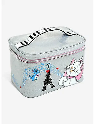 Disney Danielle Nicole Marie Cosmetic Bag The Aristocats Train Case Silver NEW • $52.94