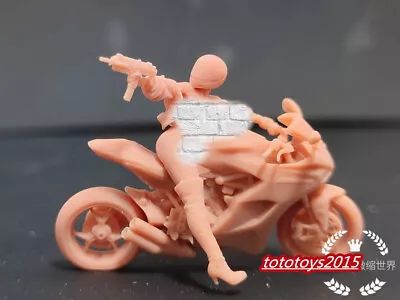 1/87 Motorcycle Helmet Beauty Scene Miniatures Figure Doll For Car Vehicle Model • $14.87