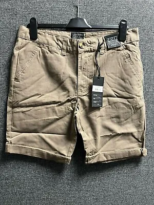 D-Struct Drago Chino Short Olive 32  TD024 OO 01 • £19.99