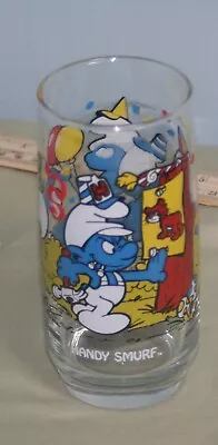 Vintage Handy Smurf Collector Glass 1983 Wallace Berrie Peyo Collection • $6.50