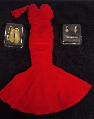 Franklin Mint Marilyn Monroe Red Dress Gown Clothes Outfit • $80