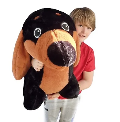 Sausage Dog Dachshund Plush GIANT 100cm  Soft Toy Stuffed Animal • £39.89