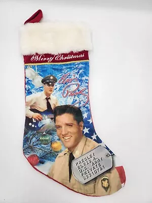 Elvis Presley US Army Private Holiday Christmas Stocking  • $12.99