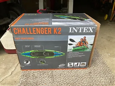 Intex Challenger K2 Kayak 2-Person Inflatable Kayak Set With Oars And Pump • $149.99
