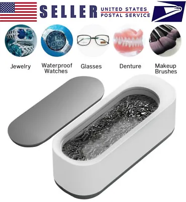 Jewelry Cleaning Machine Portable Eyeglasses Watches Heads Ultrasonic Cleaner • $7.96