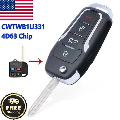 Upgraded Flip Remote Key Fob 315MHz 4D63 - CWTWB1U331 For Ford Mustang 2005-2013 • $18.45