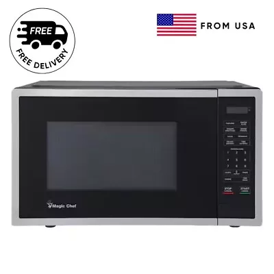 Magic Chef Microwave 0.9-Cu-Ft 900W Countertop Stainless Steel • $87.59