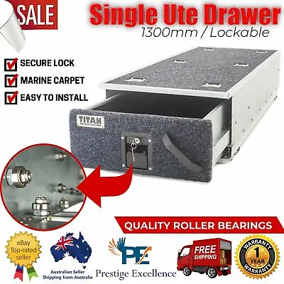 $434.97 • Buy Tool Box Trundle Titan Single Ute Drawer Car Tray Under Toolbox 1300mm Lockable 