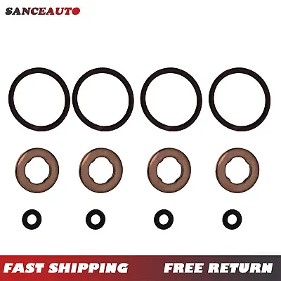 4 Cylinder Common Rail Diesel Injector Seal Kit For Vw Audi Tdi Touareg A8 A7 A6 • $11.59