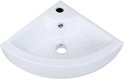 £36.99 • Buy Hapilife Wall Mounted Bathroom Sink Small Corner Wash Basin, 1 Hole, 330mm