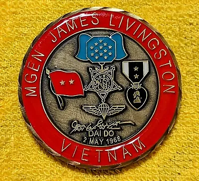 CHALLENGE COIN Medal Of Honor Recipient Hero USMC Major General James Livingston • $79.99