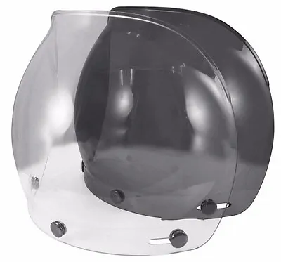 Universal 3/4 Open Face Helmet 3 Snap Bubble Shield - Cafe Racer Retro Vintage • $24.99
