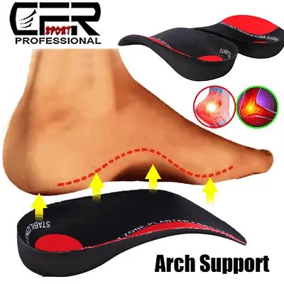 £7.49 • Buy 3/4 High Quality Orthotic Insoles Arch Support Heel Plantar Fasciitis Flat Feet