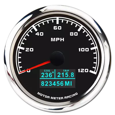 W PRO 85mm 4 In 1 GPS Speedometer Odometer COG Trip 120 MPH For Car Marine Boat • $58.49