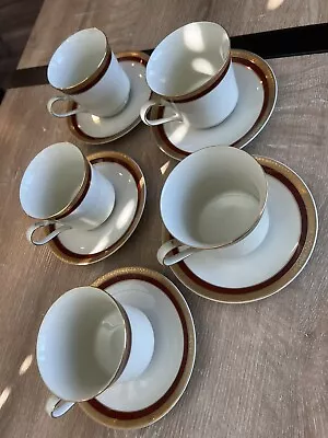 Vintage Mikasa Grande Ivory Cup And Saucer- Set Of 5 (L2824) • $25