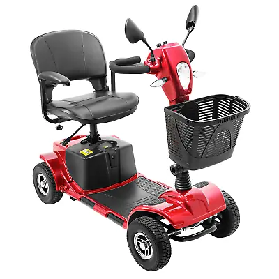 4 Wheels Mobility Scooter Electric Big Space For Overweight Adult W/ Rear Mirror • $749.99