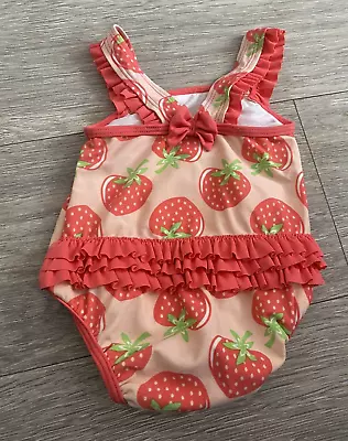 MINI CLUB Baby Girl Swimsuite Age 9 - 12 Months Lined Pants Holiday Beach Wear • £0.99