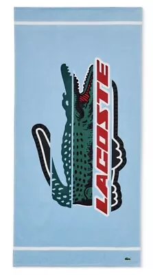 Authentic Lacoste Beach Towel 100% Cotton 36x72  Iconic Logo New Club • £33.26