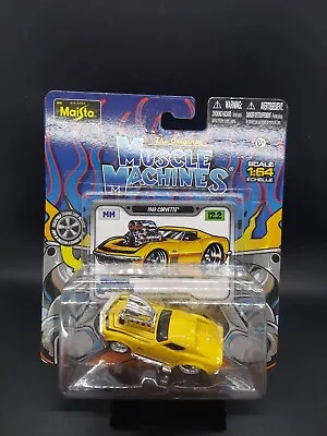 Maisto The Original Muscle Machines Yellow 1969 Corvette 1:64 • $19.95