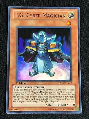 Yugioh T.g. Cyber Magician Exvc-en016 1st Super Play/edge Wear  • $2.99