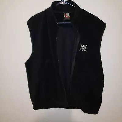 Vintage Giant Metallica Rock Band Black Men’s Fleece Vest  Large Zipper Broken • £24.32