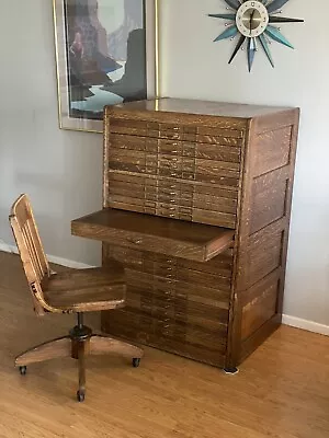 Library Bureau Sole Makers Map Architect Artist Chest Cabinet 27 Drawer  • $7500