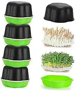  4 Pack Seed Sprouter Tray With Lid BPA-Free Nursery Tray Plastic Seed  • $33.65