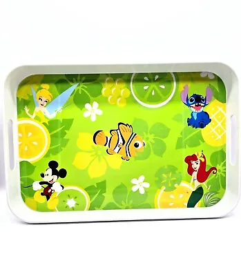 Disney Store Melamine Tray Mickey MouseTinkerbell StitchNemo & Ariel Tropical • $34.77