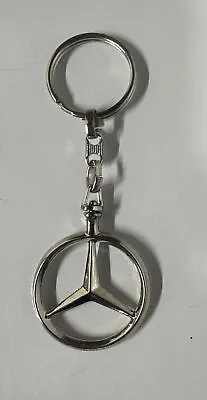 Mercedes Benz Chrome Silver Metal Car Keychain Keyring Key Chain • $4.50