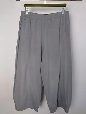 £89.99 • Buy OSKA Grey Balloon Trousers Size 4 UK 16-18 Pockets Crop Cotton Silk Lightweight 