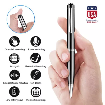 Spy Digital Voice Activated Recorder Mini Hidden Audio Recording Pen Device 32gb • $16.98