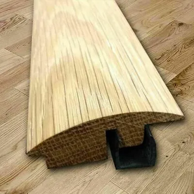 Real Solid Semi Ramp For Carpet Wood Flooring Trims Door Threshold LACQUERED OAK • £19.98