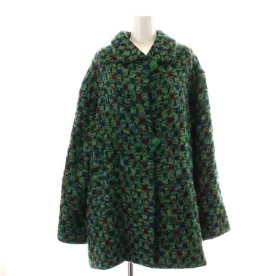 $167.68 • Buy Missoni Donna Stainless Steel Collar Coat Middle Single Wool Mohair Blend 44 Gre